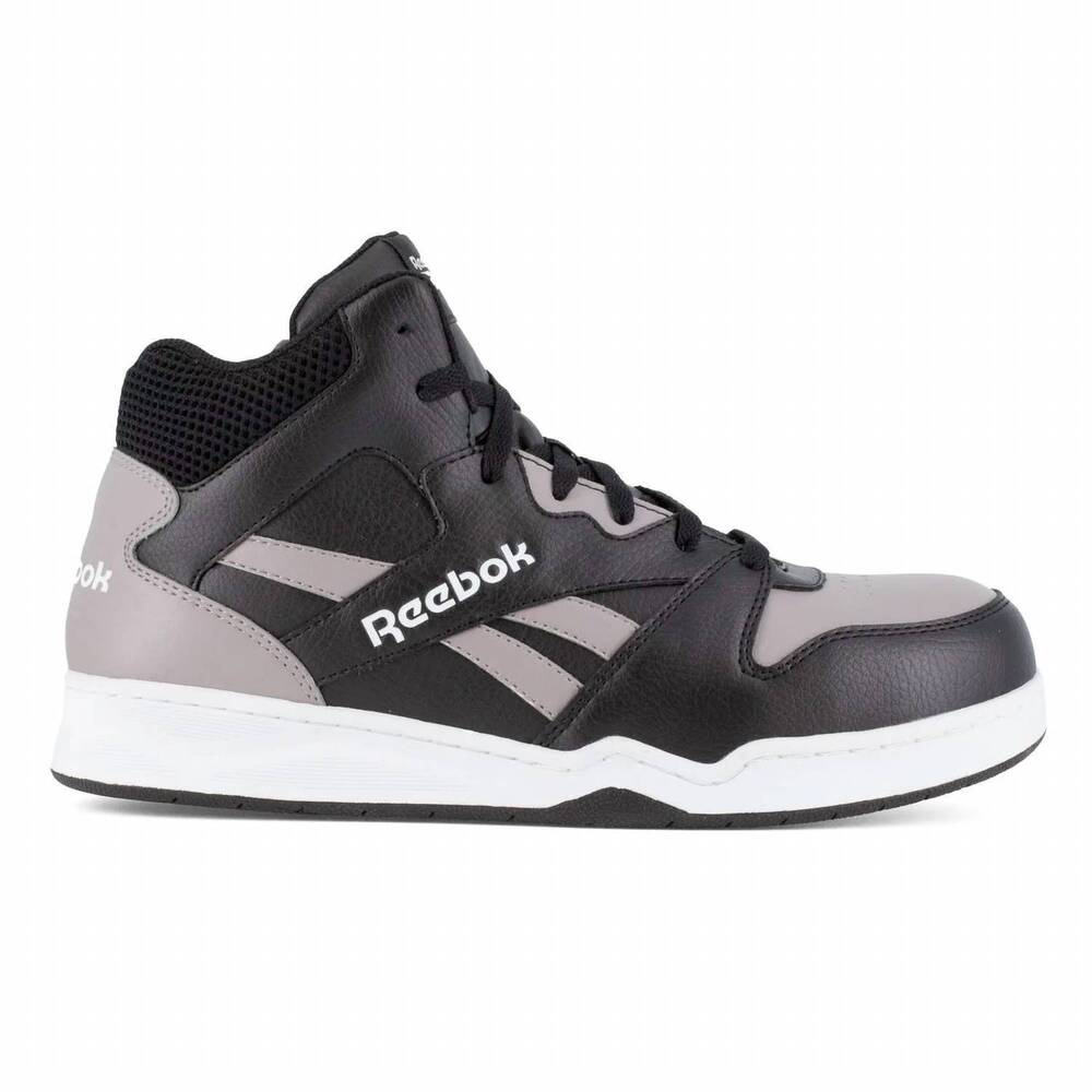 NEW REEBOK men's high top work sneaker in grey/black